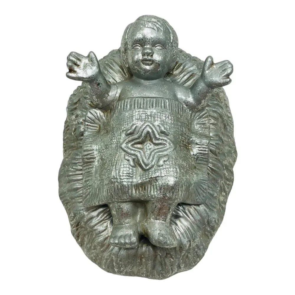 Dept 56 Baby Jesus Silver Gild Replacement For Eden Prairie Nativity Set REPAIR